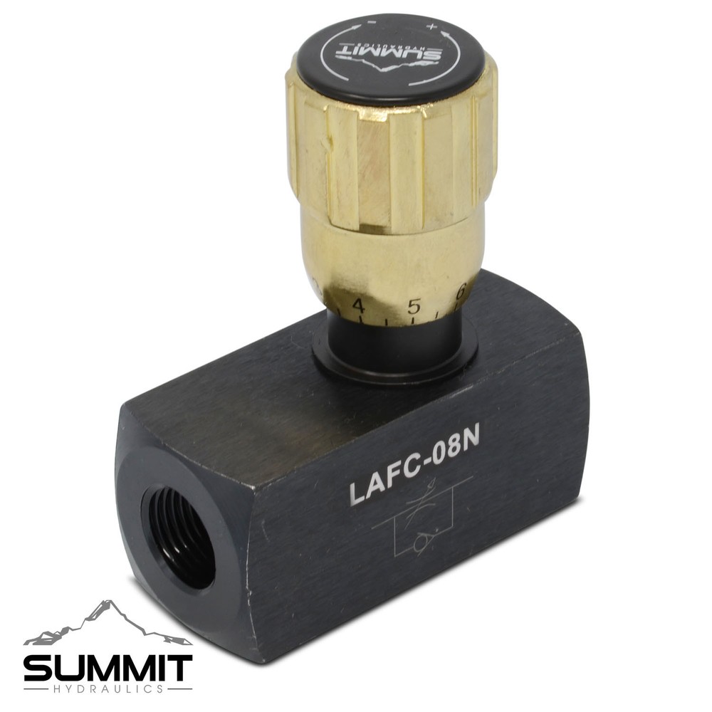 Hydraulic In-Line Adjustable Variable Control Valve w/ Free Rev Flow, 1/2” NPT