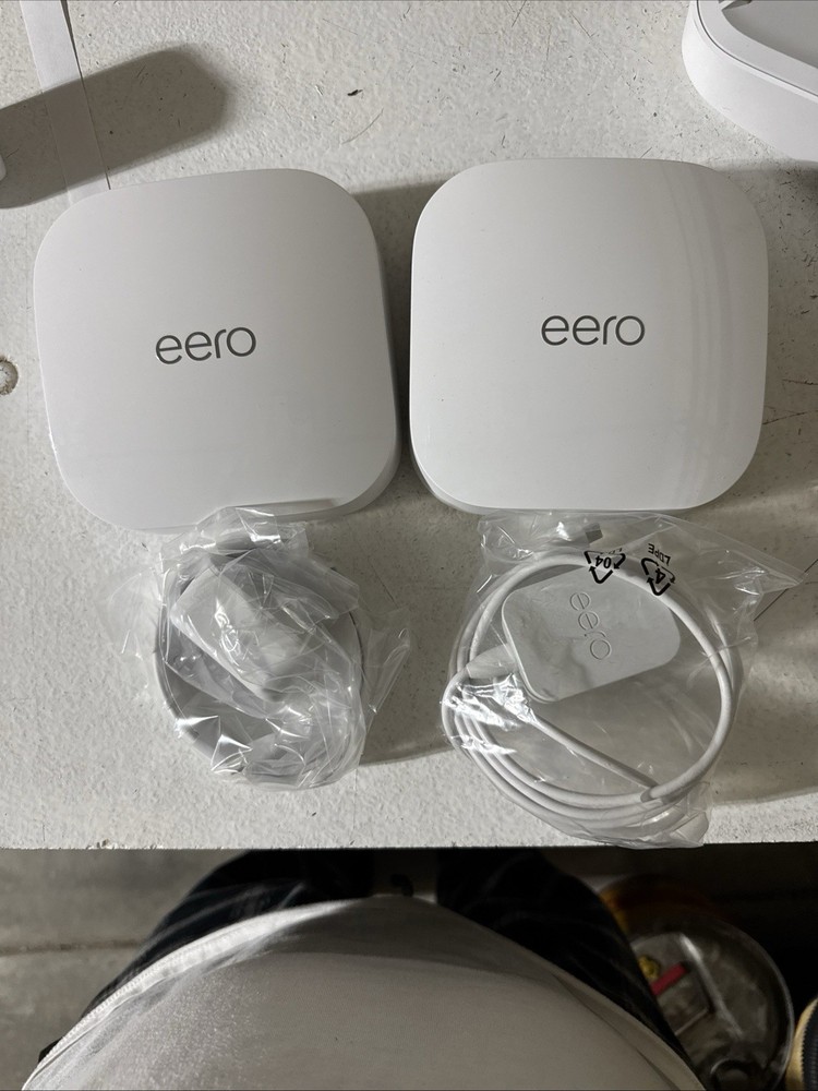 Eero Pro 6e Mesh WiFi 6e System (2- Pack)  Open Box Frontier/ Verizon