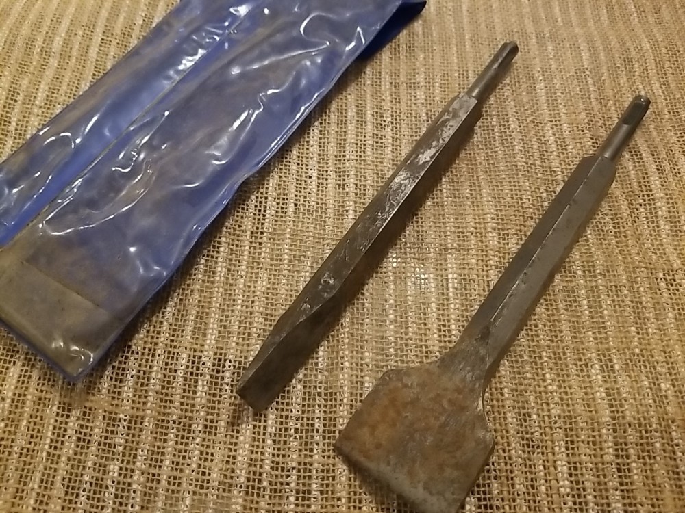 chisel set Heavy Duty Work!! Older Used Tools Great For Masonry Work