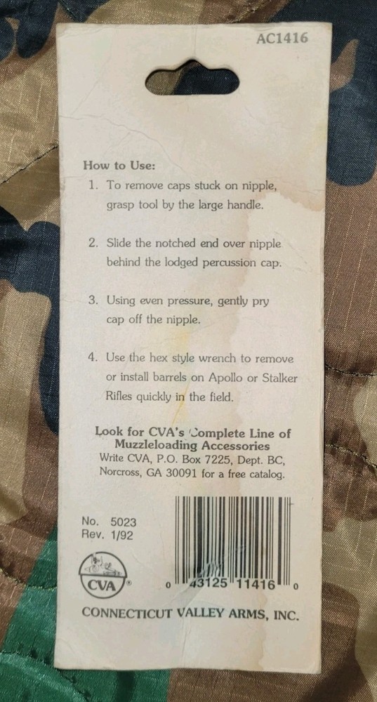 CVA Decapper Takedown Tool For Muzzls Loading