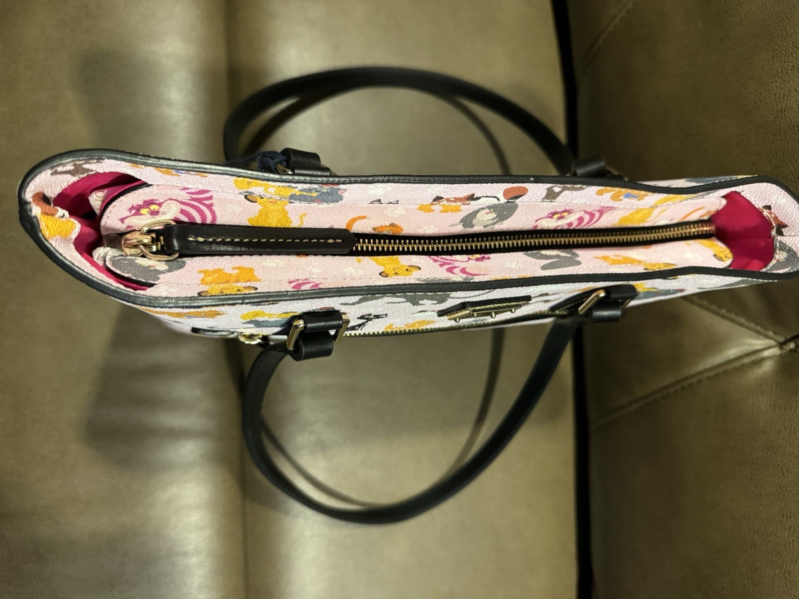 NWT Disney Dooney & Bourke 2024 Cats Large Pink H Shopper Tote EXACT ITEM NEW