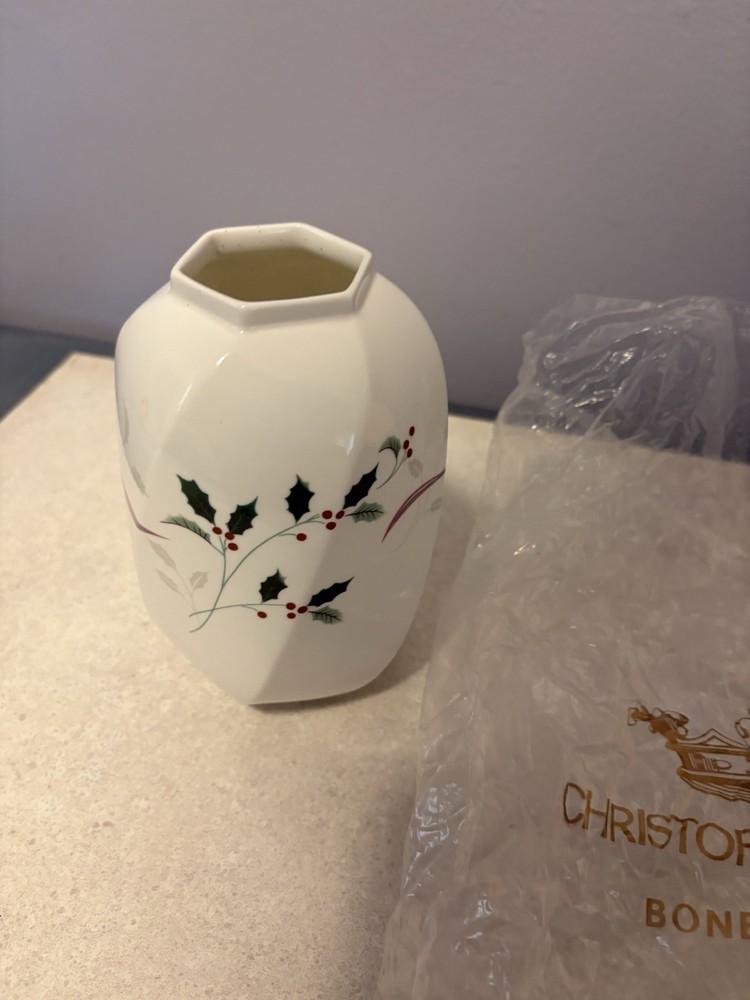 Christopher Stuart Holiday Splendor Bone China Vase