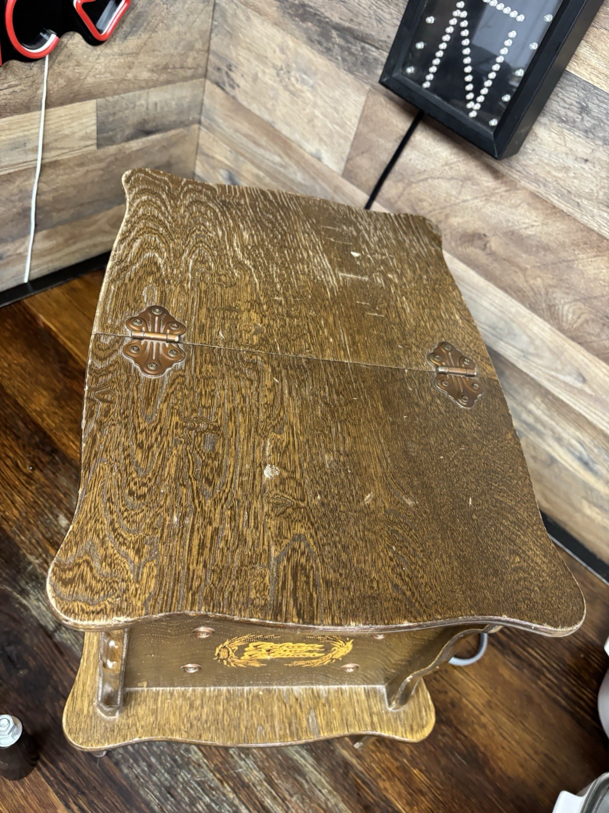 Golden Grain Grinder Wheat Grinder Dayton 3/4 HP Motor W/Wood Cabinet Vintage