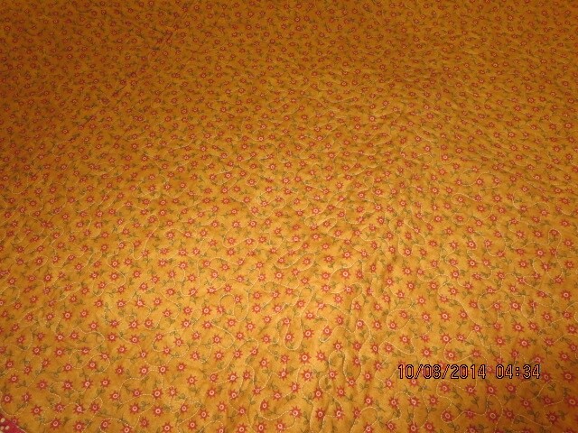 HAND CRAFTED QUILT--REVERSIBLE--MACHINE STIPPLING--#Y57-1