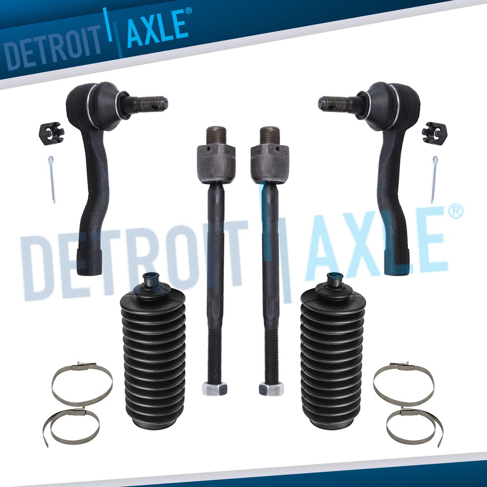 Front Inner Outer Tie Rod End & Boot Set for 2003 2004 2005 2006 2007 2008 FX35