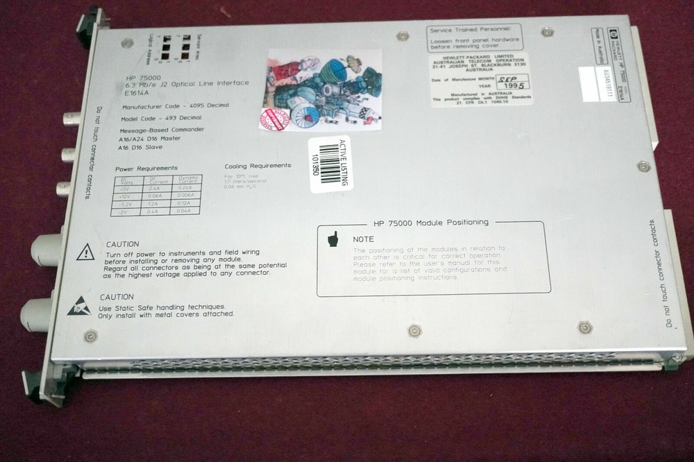Hewlett Packard HP VXI Agilent Keysight E1614A Command Relay Module 75000 Series