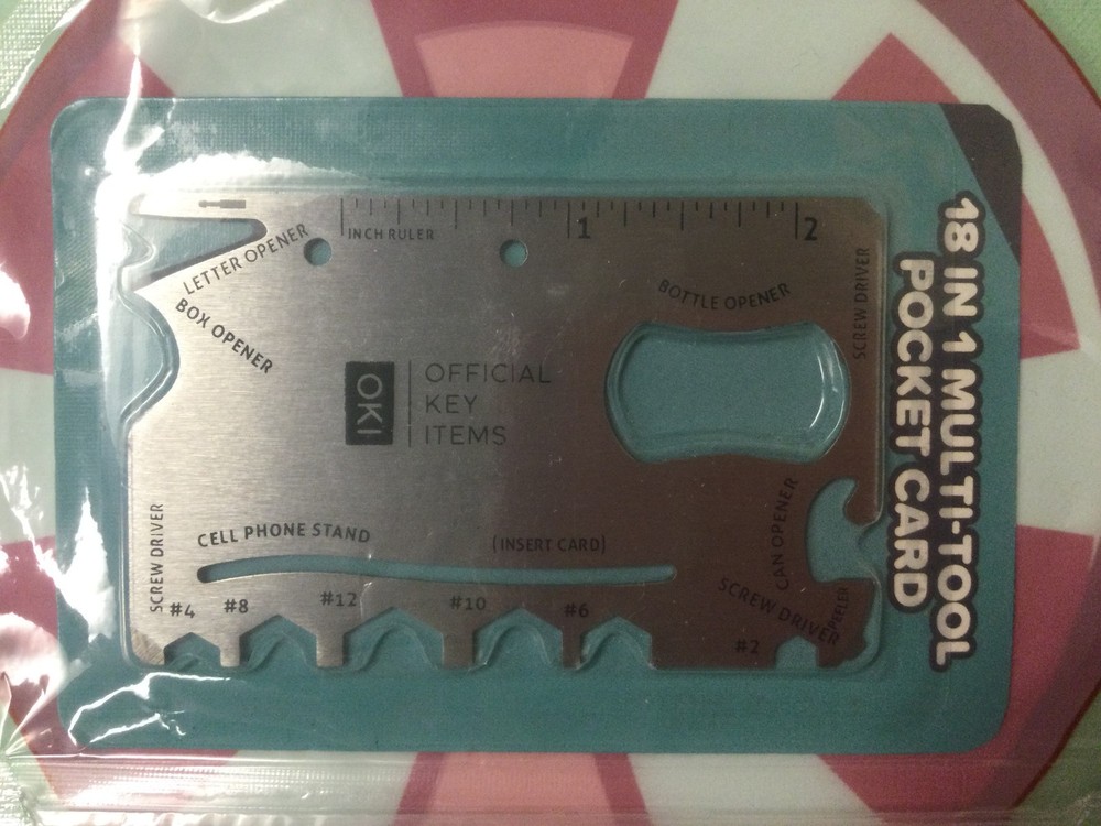 18 in 1 Multi-tool Pocket Card in Sealed Package