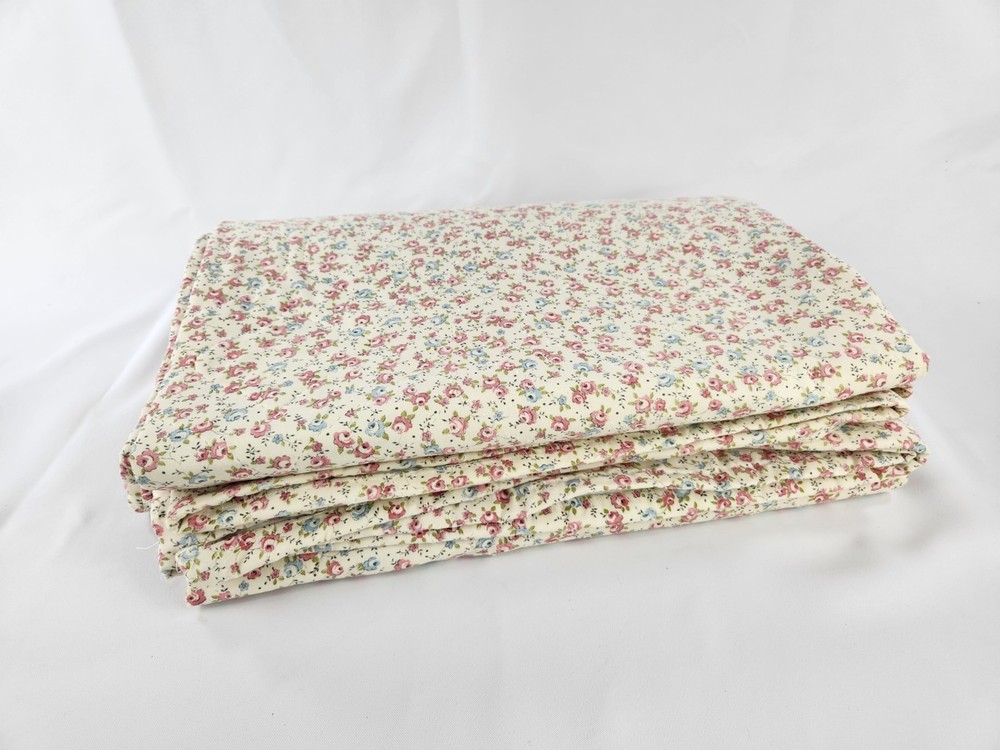 Vtg Springmaid Bedspread Quilted Comforter Rounded Single Double Fabric Material