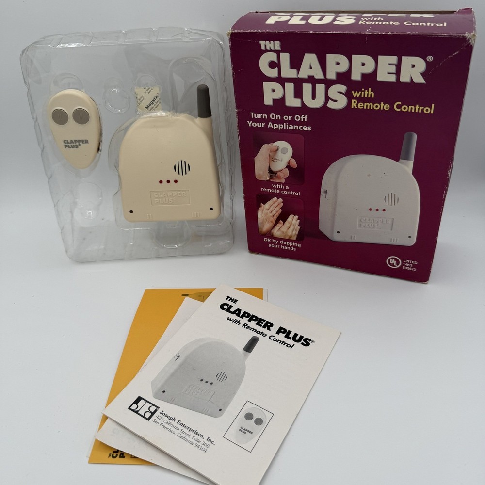 The Clapper Plus w/ Remote Control Appliance Control by Clapping Hands VTG