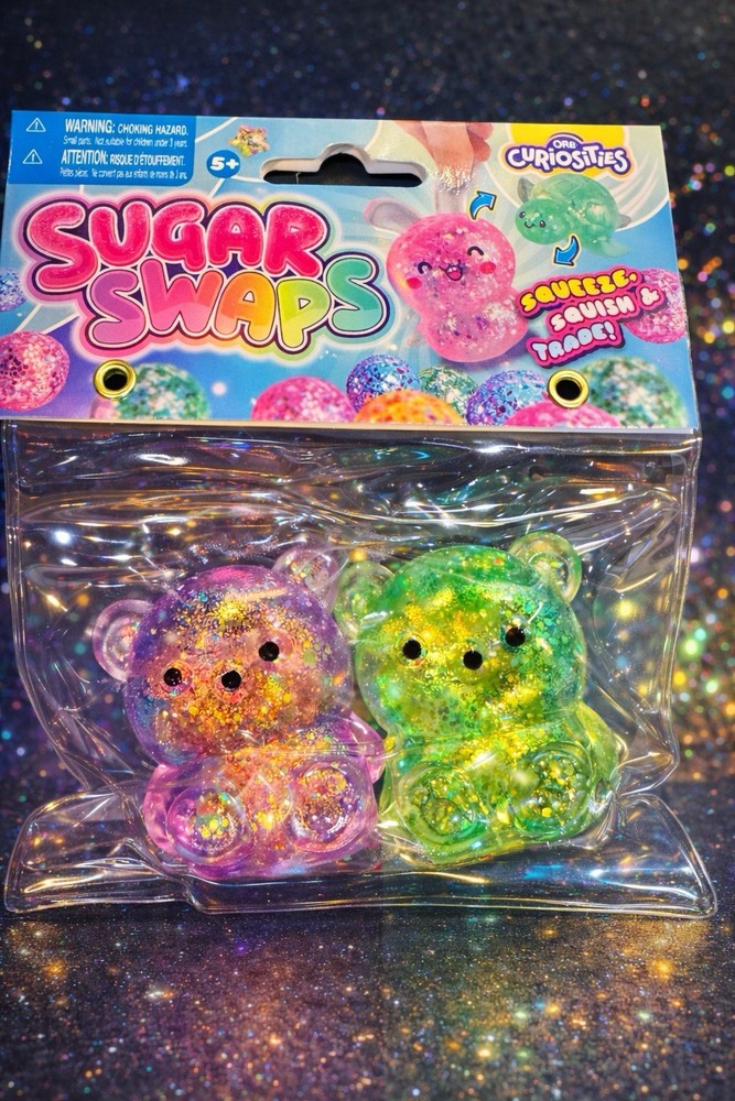 ORB Sugar Swaps Glitter Squishy Bears Scented Stretch Fidget Toy