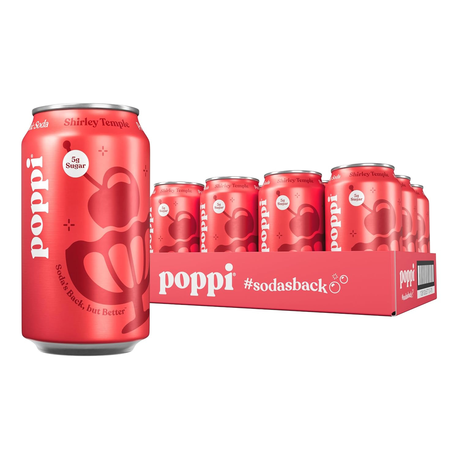 Poppi Shirley Temple, 12 Fl Oz, Pack of 12 Limited Edition!
