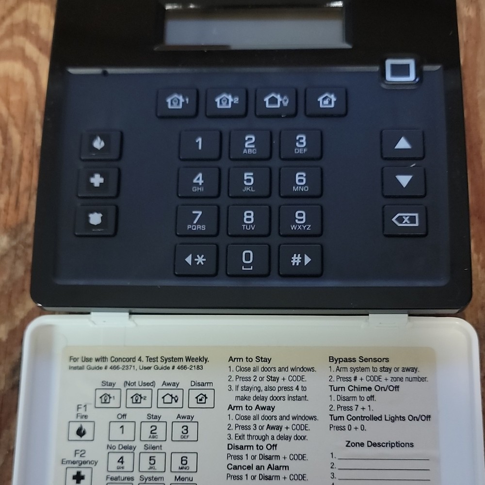 GE Security 60-983 Wired Alarm Keypad Alpha Numeric Control White