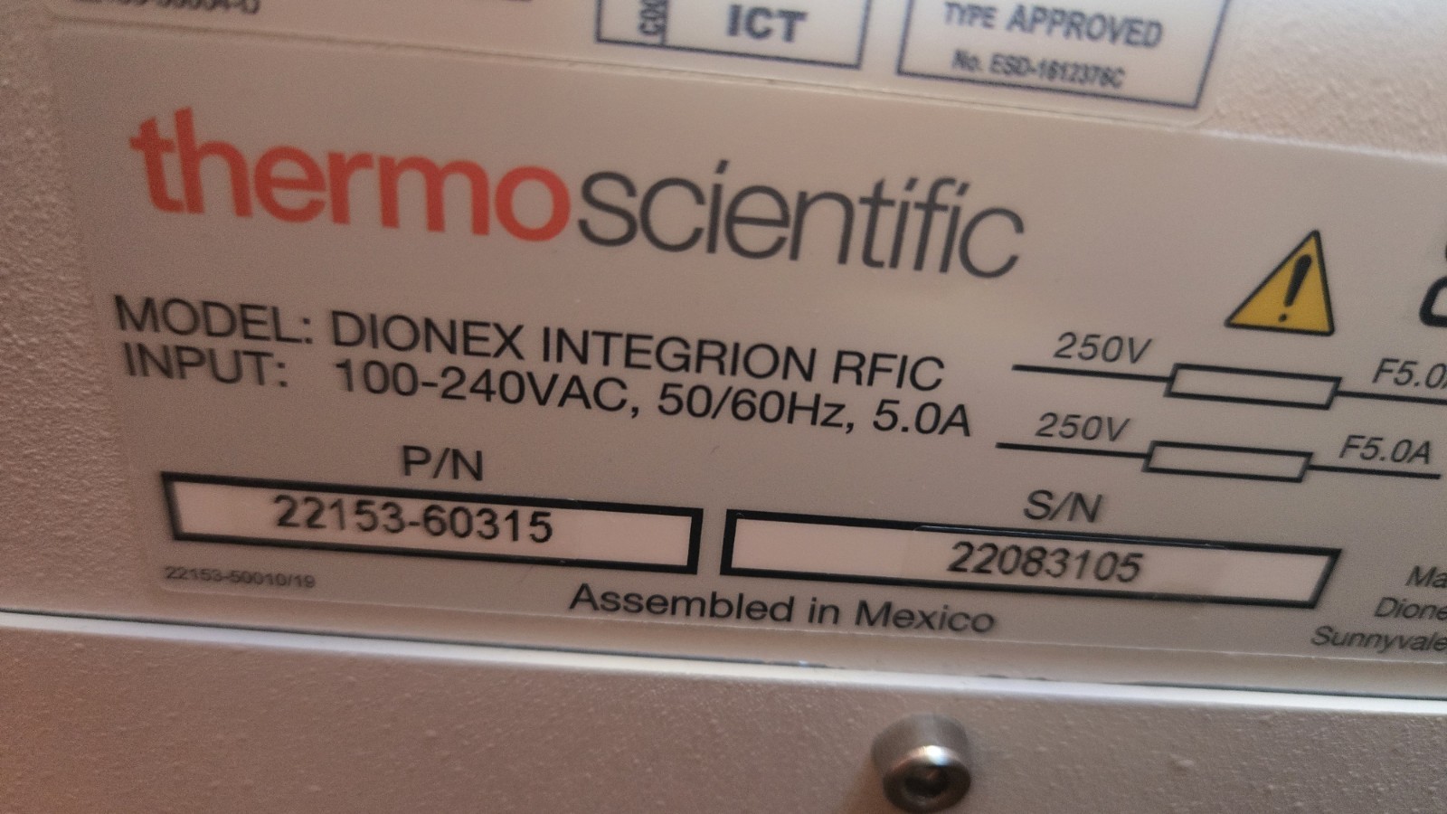 NEW Thermo Dionex Integrion RFIC HPIC Degas Oven TEC EG 22153-60315 Chromatograp