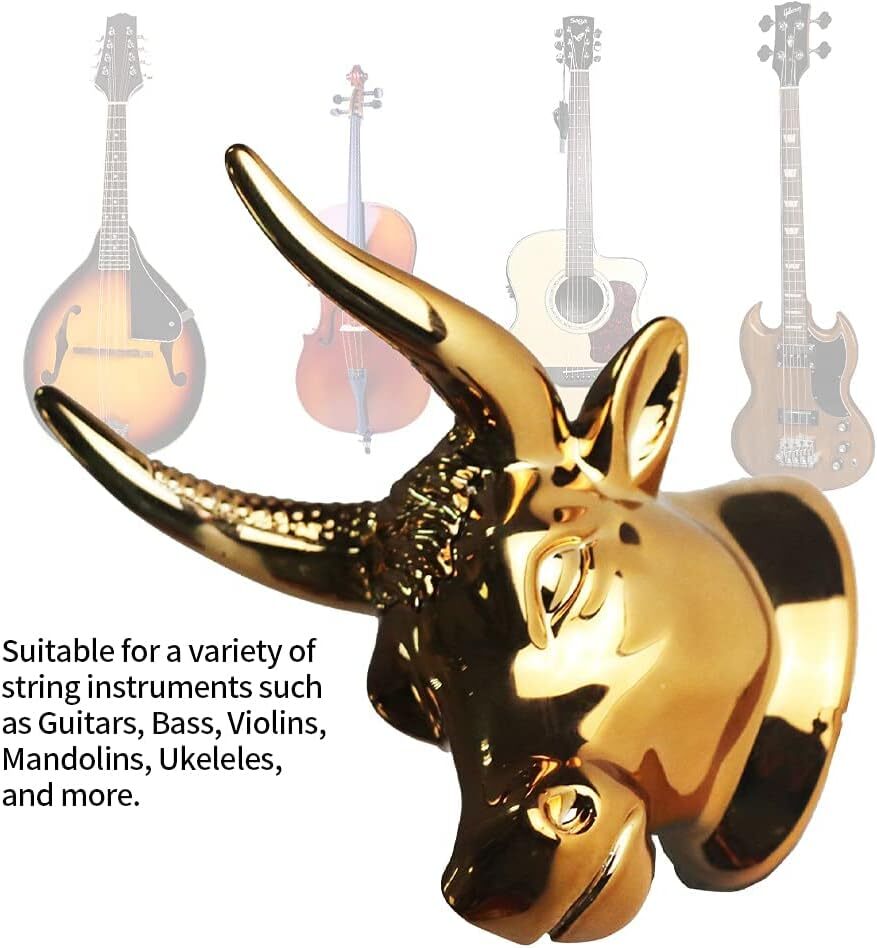 Bull Head Guitar Hangers Wall Mount Adjustable Hook Holder Instrument Display US