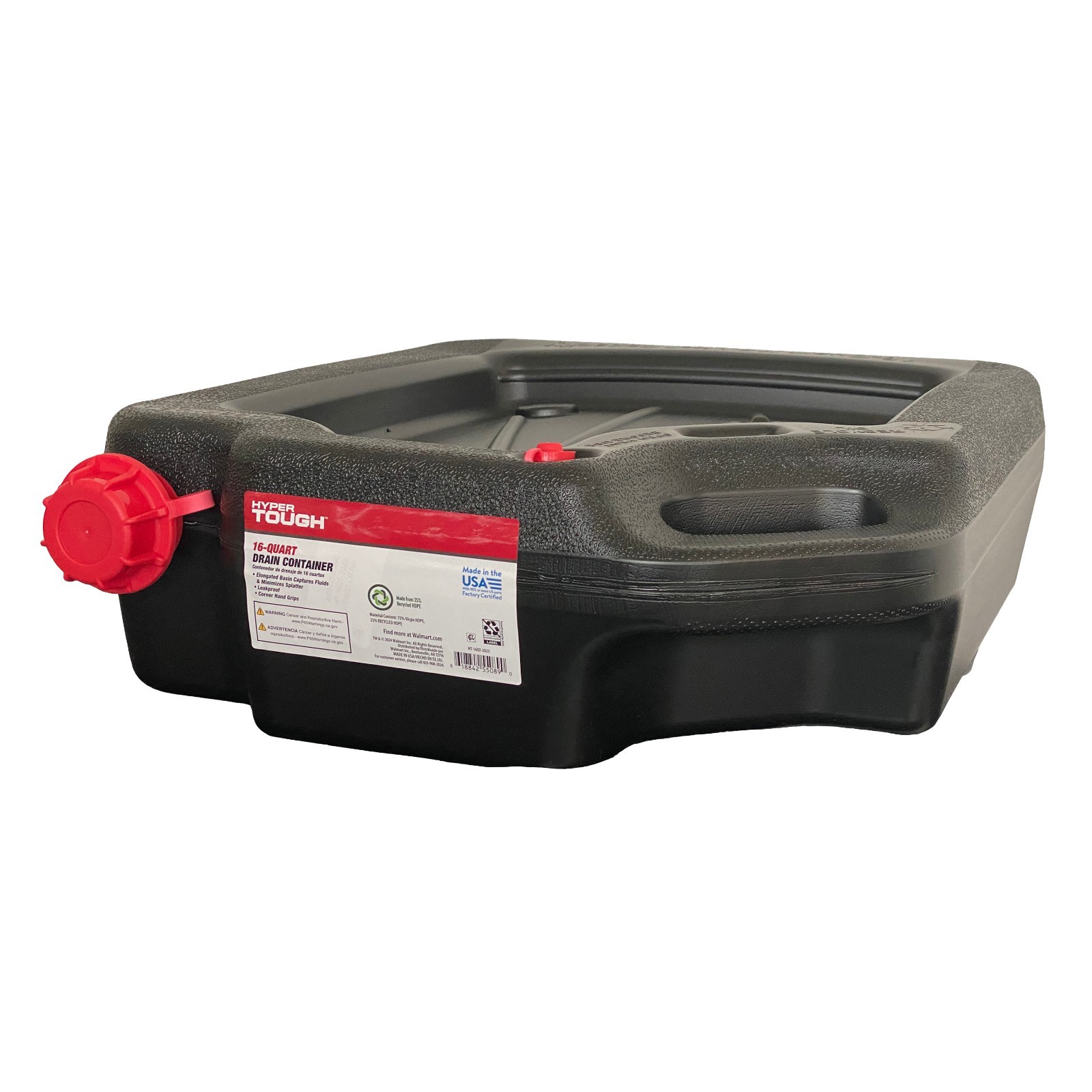 16 Quart Oil Drain Pan Leak-Proof Large Capacity Oil Change Container for Cars