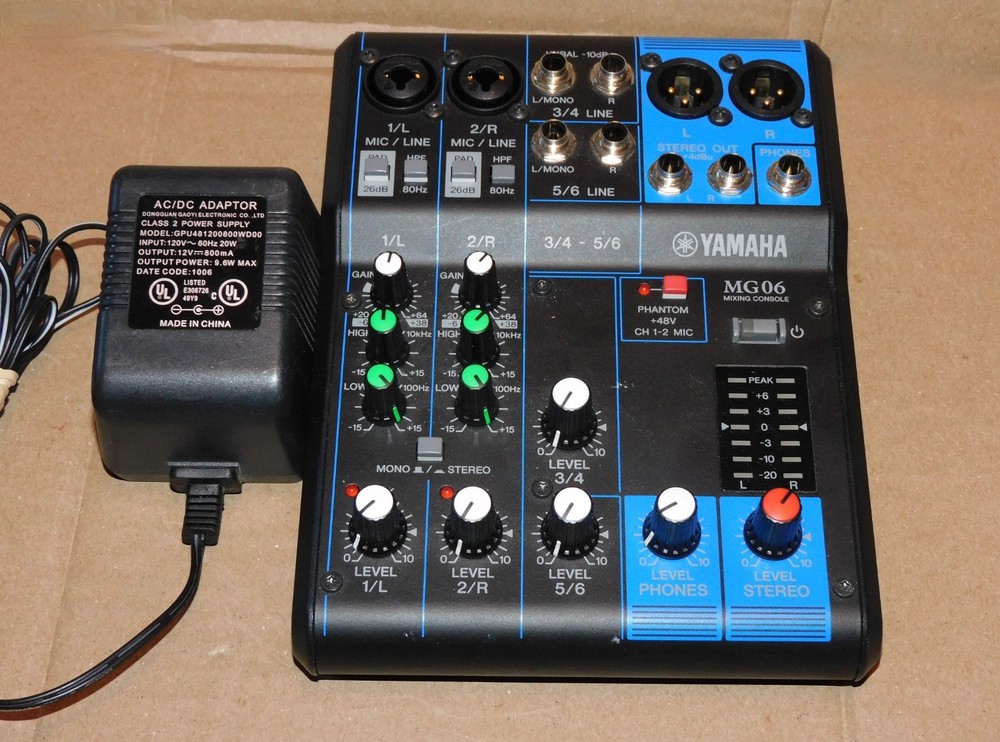 Yamaha MG06 6 Channel Mixing Console Mixer