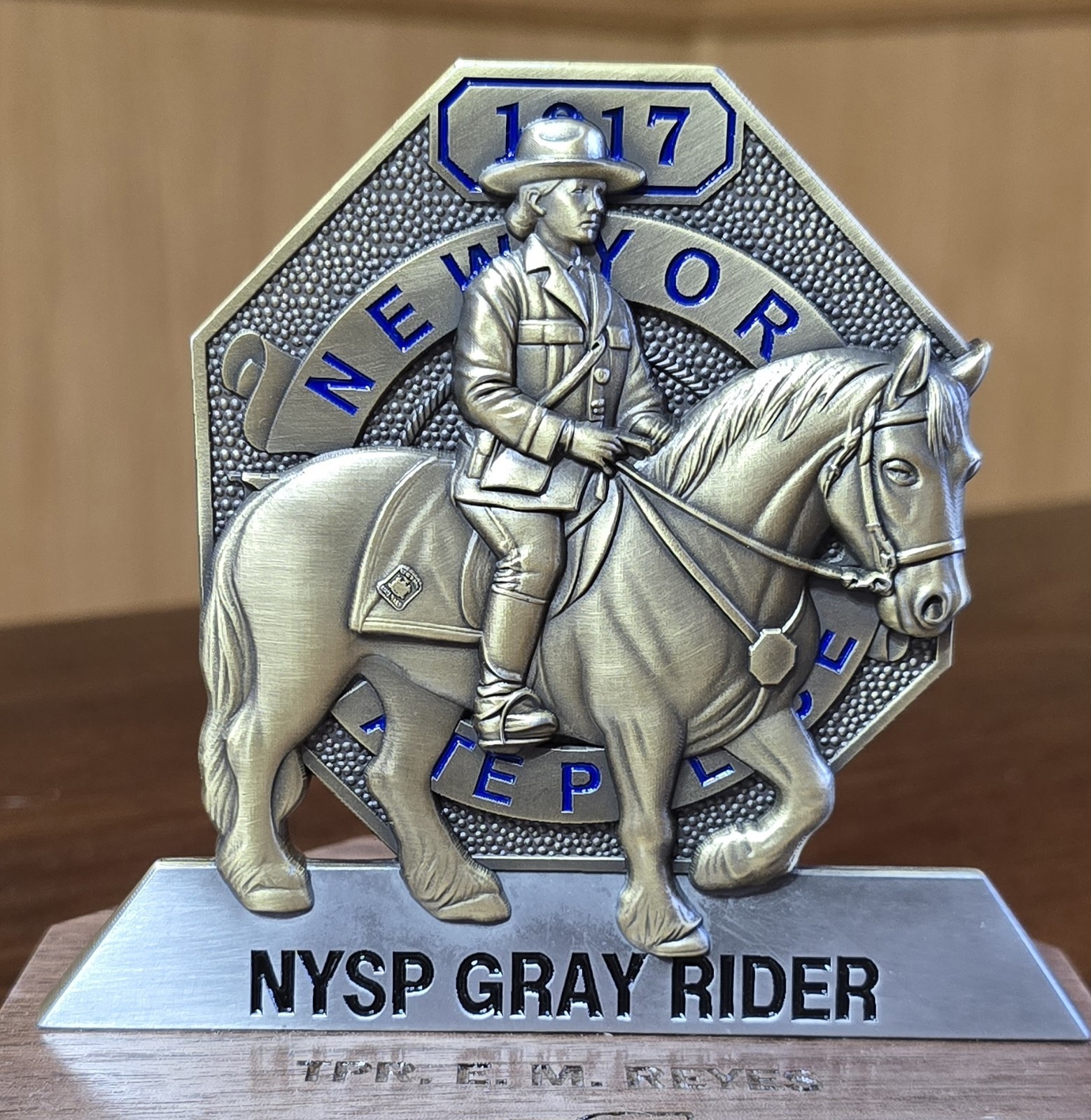 New York State Police Desk Statue