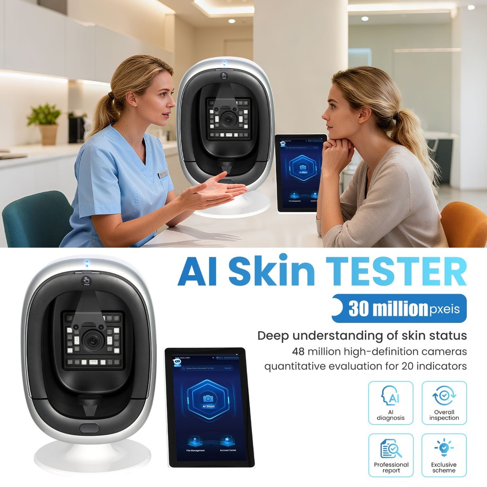 3D Skin Analyzer With Scalp Face Scanner Professional Skin Analyzer Machine