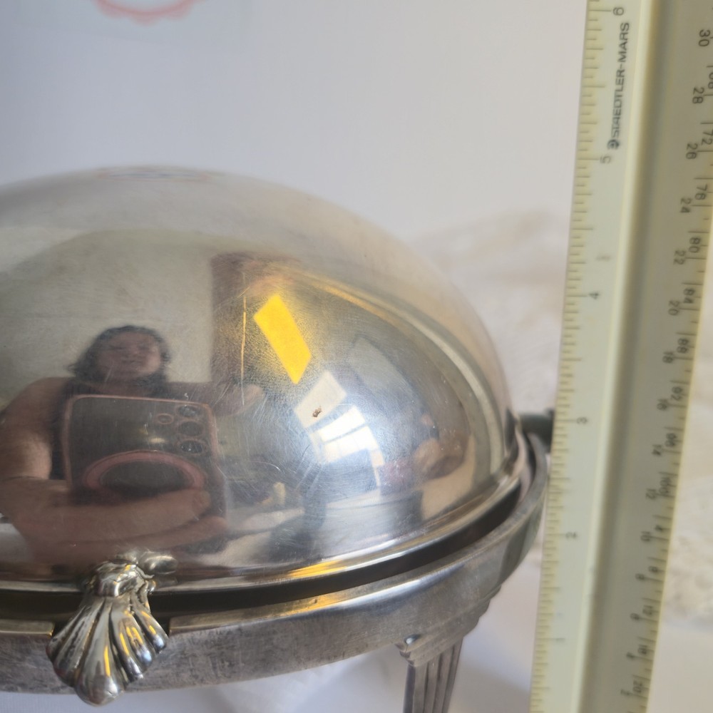 Victoria Silver Plated Dome Roll Top Dish Server Warmer Tableware