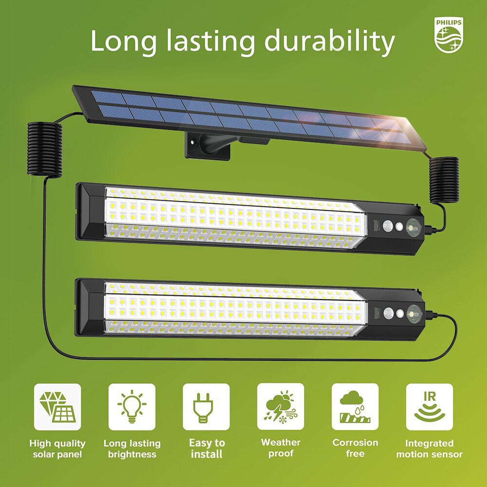 Solar Dual Light Outdoor Indoor Solar Powered Motion Sensor Shed Pendant  Light