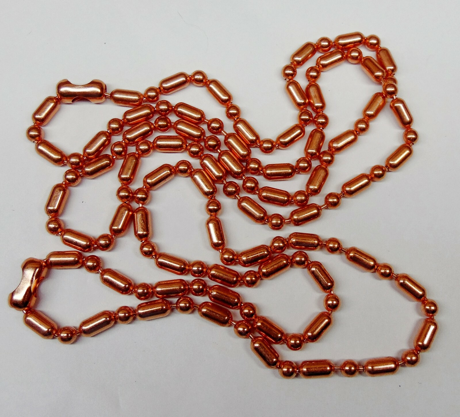100% COPPER Ball + Bar Chain ~ NECKLACES ~ 6.3mm bead ~ #13 size Various Lengths