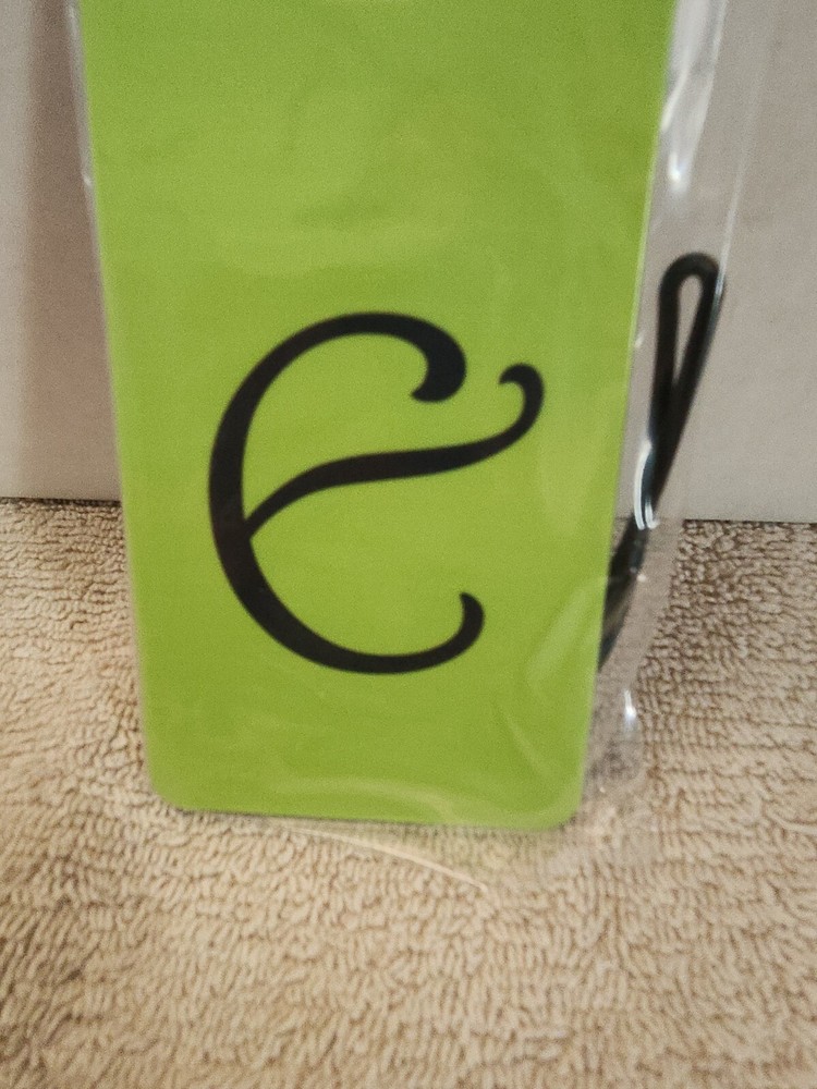 Inventive Travelware " E " Lime Green Luggage Tag