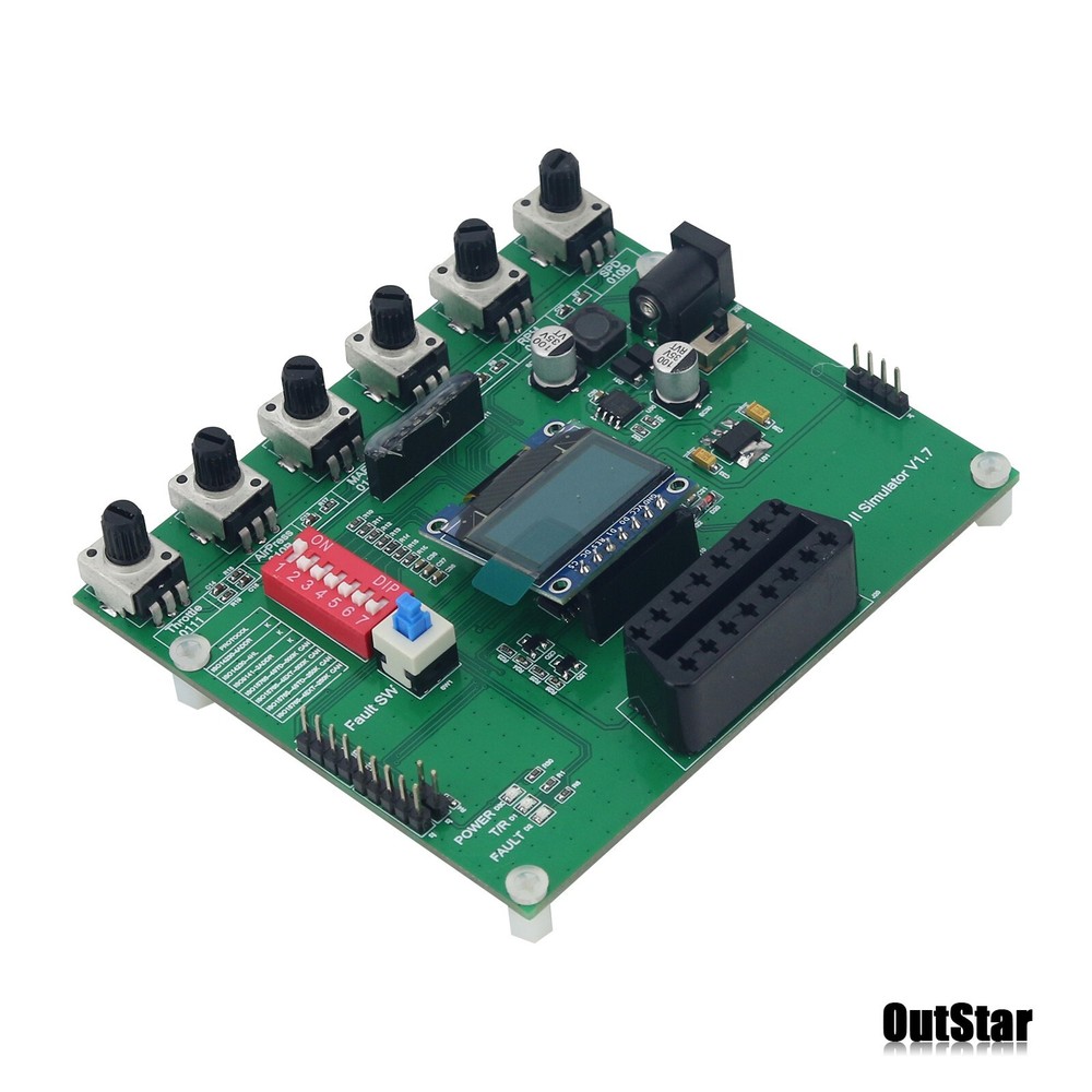 OBD II OBD2 ECU Simulator with 0.96-in Screen Supports 7 Conventional Protocols