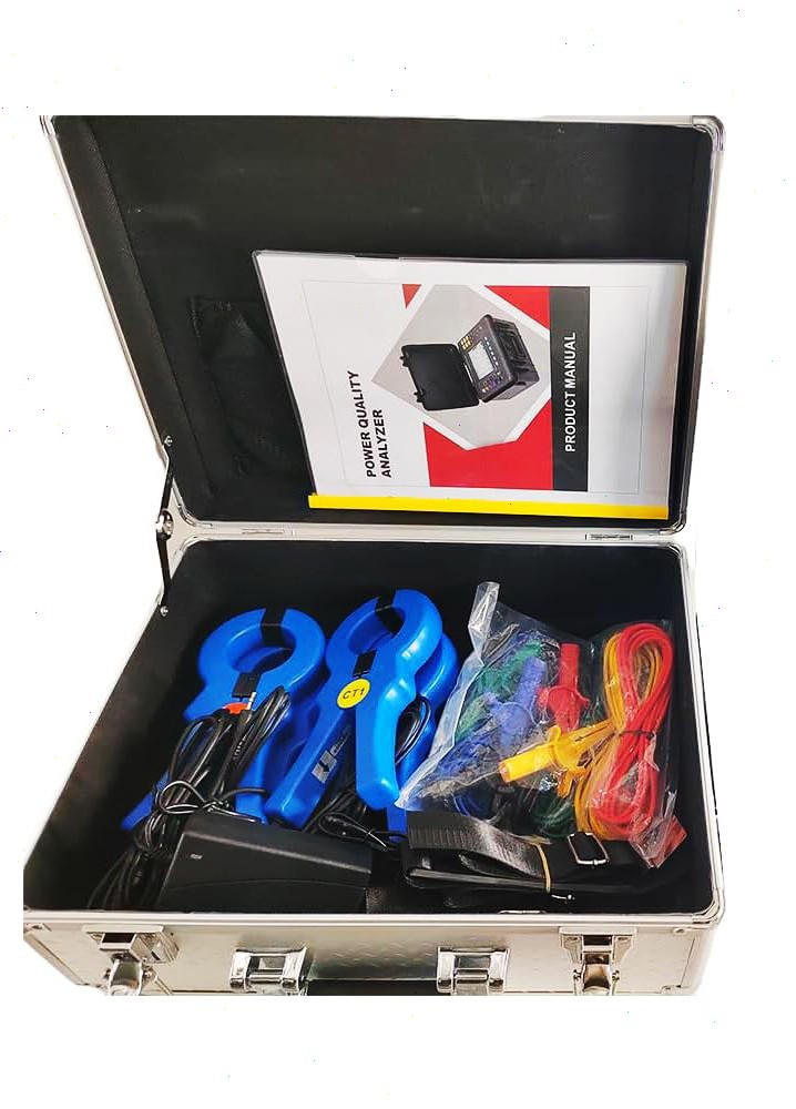 Digital 3 Phase Power Quality Analyzer 4 PCS Circle Current Clamp 1.0A-1000A