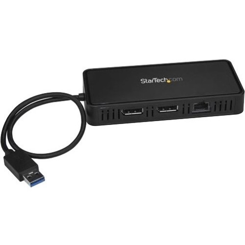 StarTech USBA2DPGB USB to Dual DisplayPort Mini Dock 4K 60Hz
