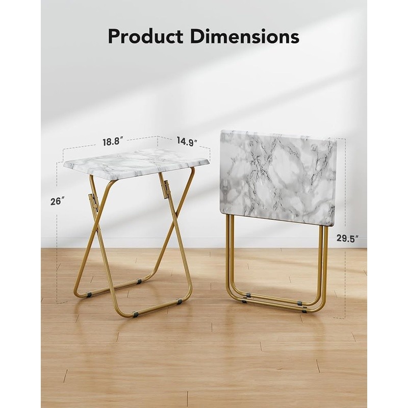 Multifunctional TV Tray Table Folding Snack End Table Space Saving Easy Clean US