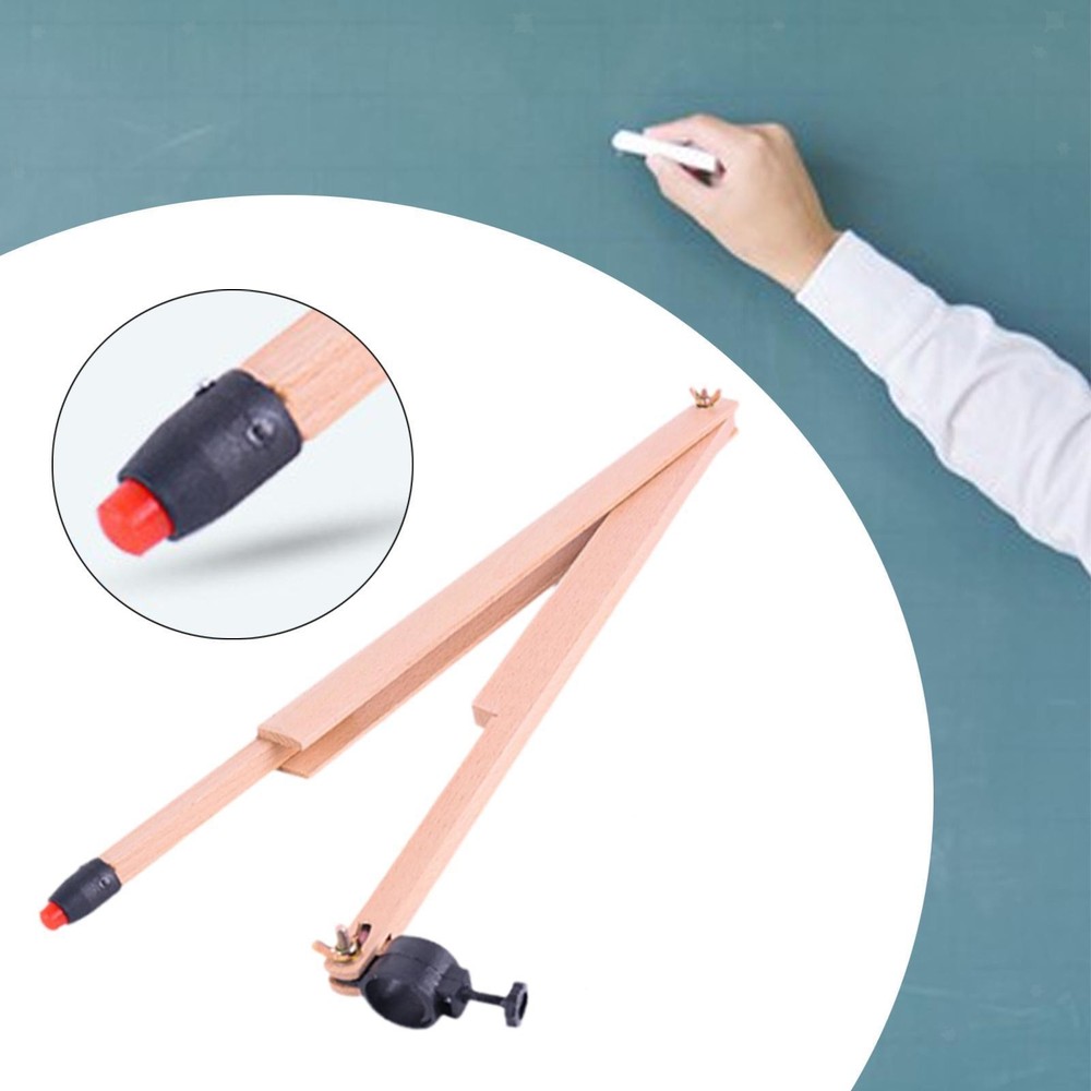 Pencil Marking Compass Wood Compass Circle Teaching Compass for Teaching and