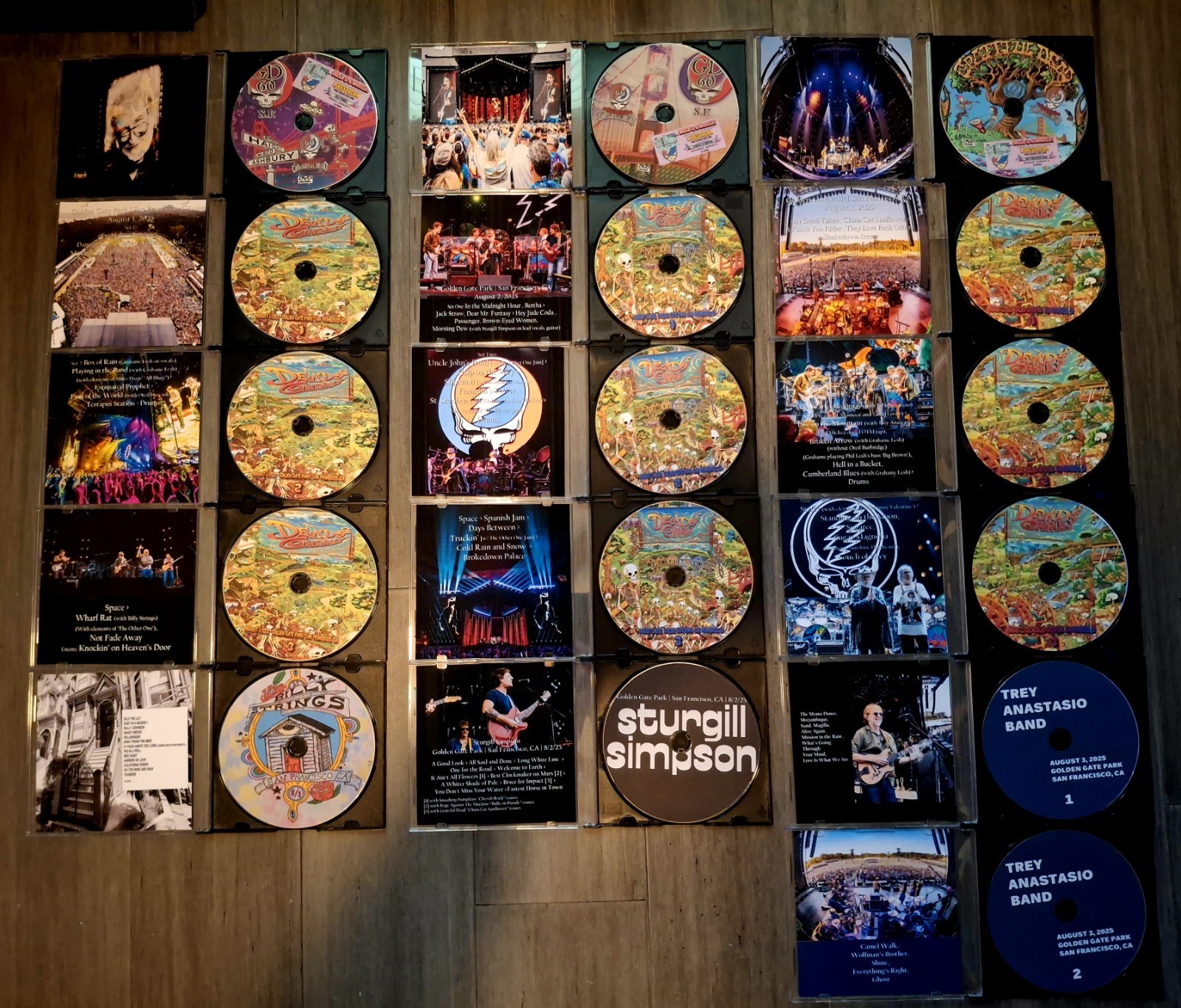 Grateful DEAD & and COMPANY THE GOLDEN GATE PARK SHOWS 8/1-2-3/25 3 DVDs 13 CDs