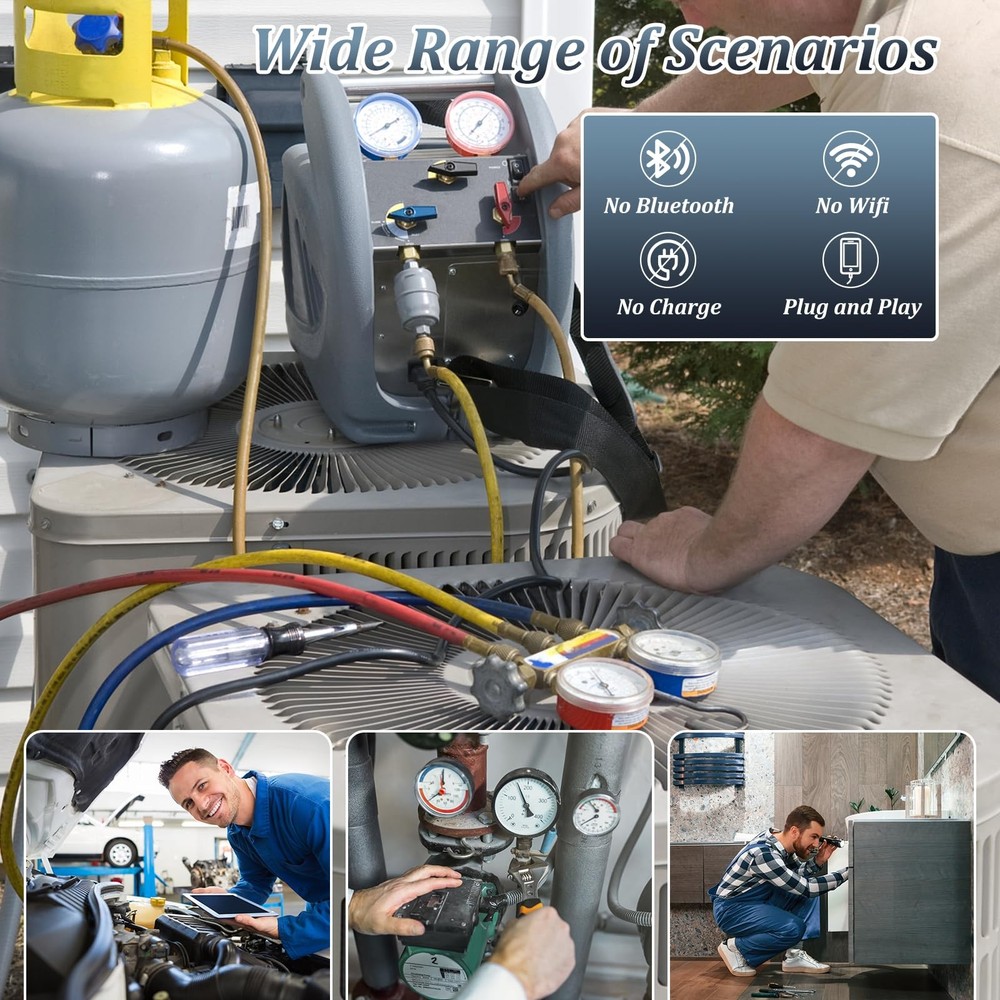 Endoscope Camera with Light, 1920P HD Borescope Camera with 8 Adjustable LED ...