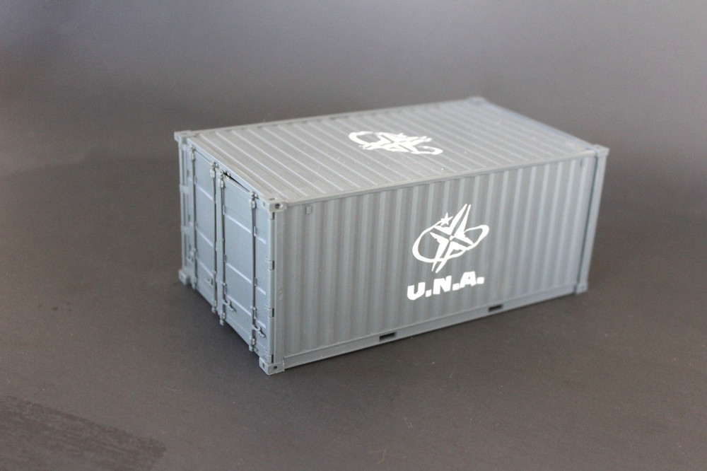 32mm Painted Shipping Container-Working Doors -Modern -Sci Fi-Cyberunk-