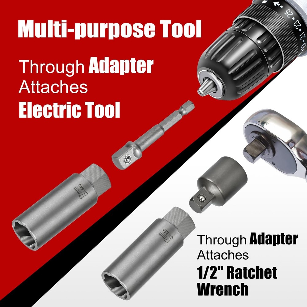 16pcs Bolt Extractor Kit, Stripped Bolt Extractor Set, Deep Long Easy Out Set...