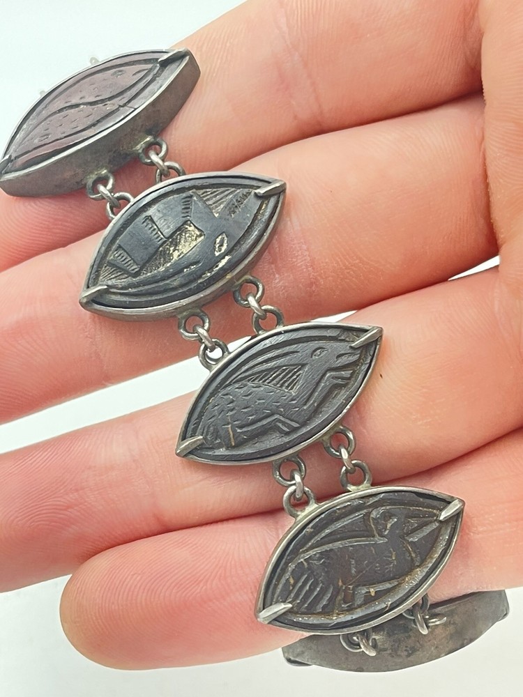 Ref 325 Ethnic Sterling Silver Set African Wood