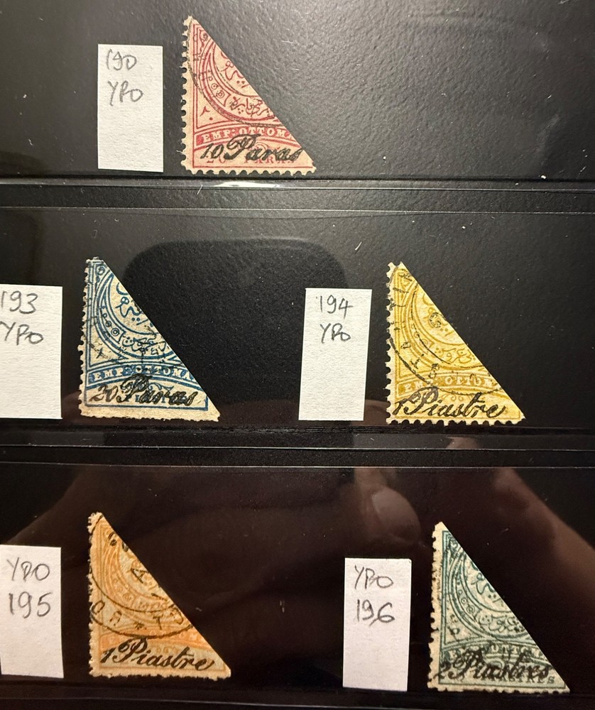 OTTOMAN TURKEY BISECT STAMPS USED