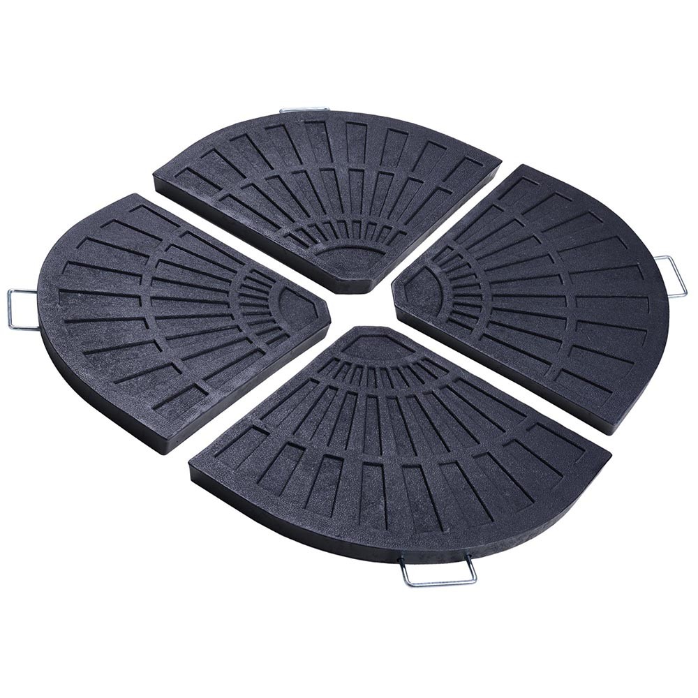 4PCS Patio Umbrella Base Offset Heavy Duty Cantilever Stand Concrete Weight