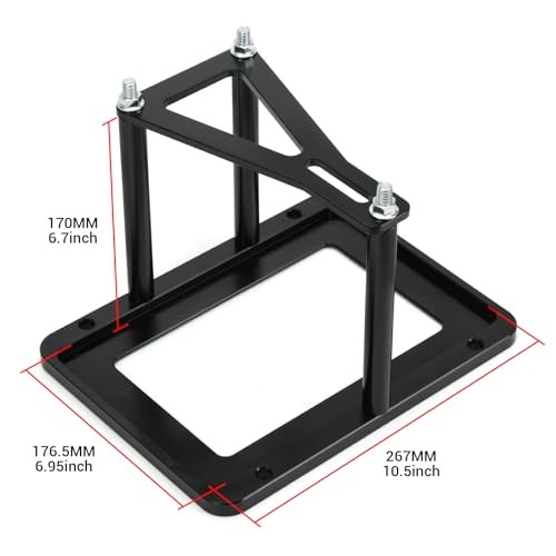 Battery Tray Hold Down Bracket Battery Relocation Kit Trunk for Optima black