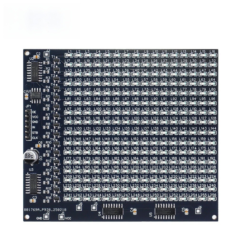 16x16 LED Kit with Pre-Programmed Microcontroller and 300 for SMD Parts