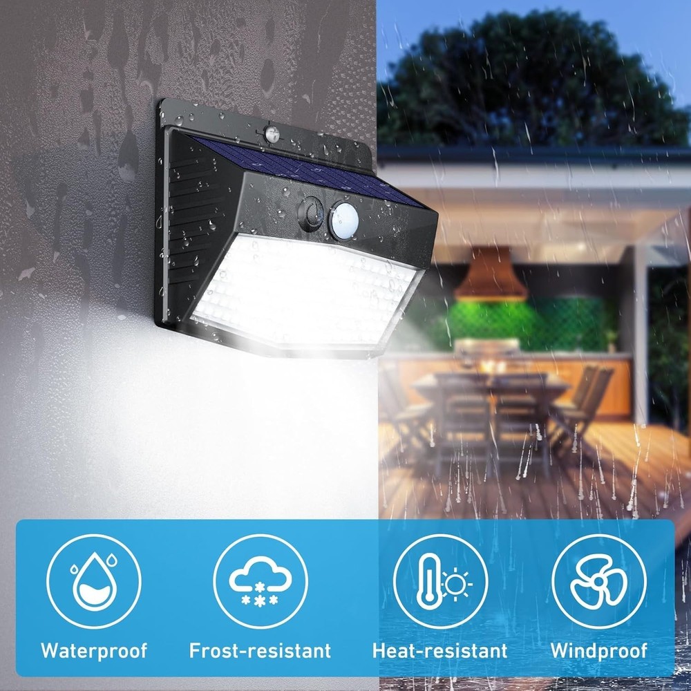 2-Pack Solar Outdoor Motion Sensor Lights - Waterproof & Versatile Illumination