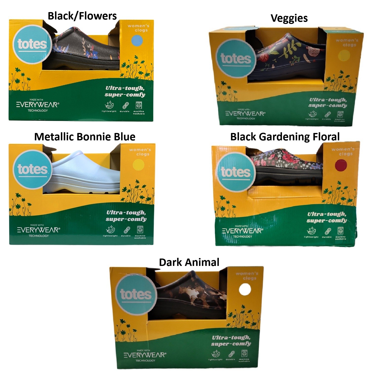 totes Women's Ultra Tough Super Comfy Lightweight Durable Gardening Clog