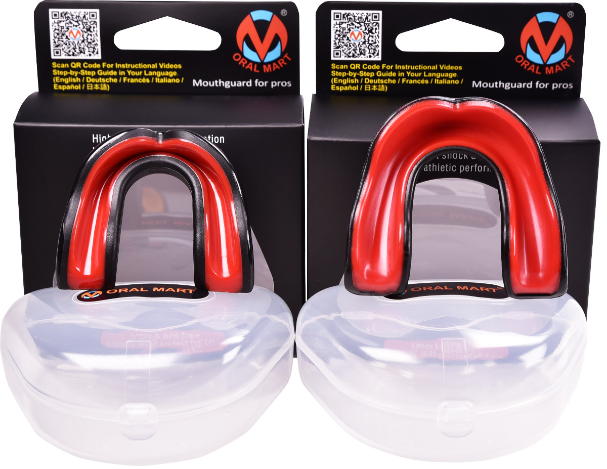 Oral Mart MMA Boxing BJJ Karate Football Mouth Guard (Vampire Fangs, Strapless)
