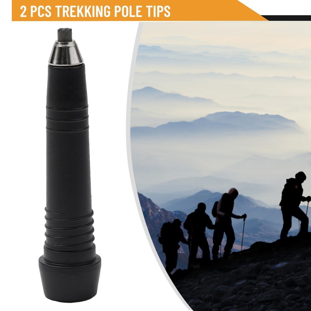 Trekking Pole Tips Weight 2pcs Compact Foldable Hard Plastic Pole Tips