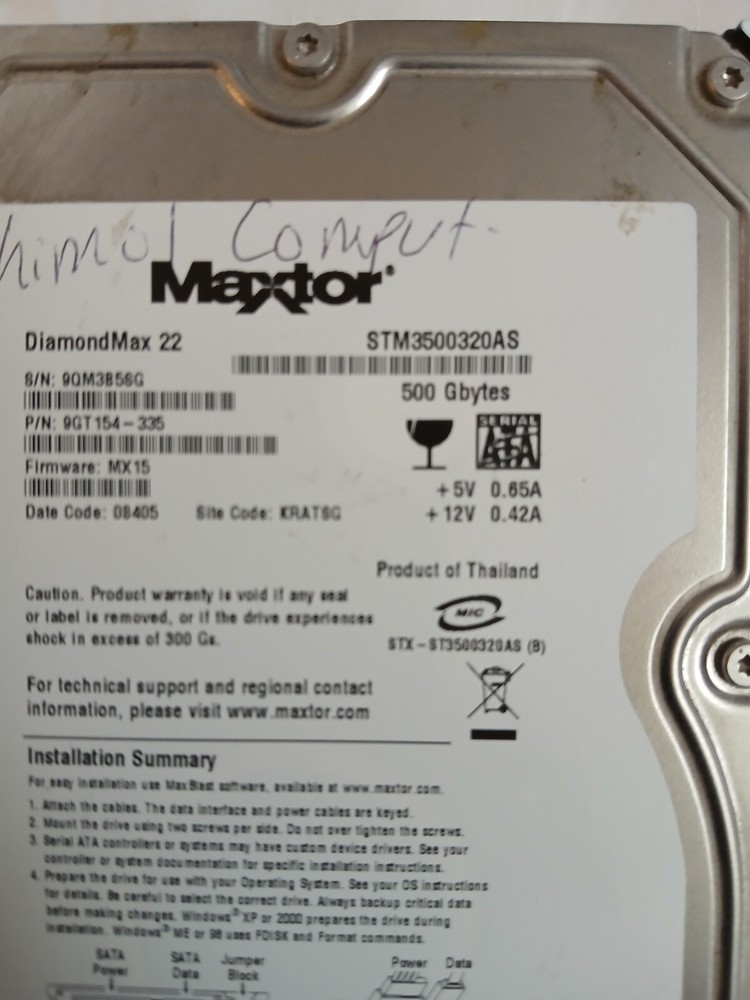 Maxtor hard drive internal computer