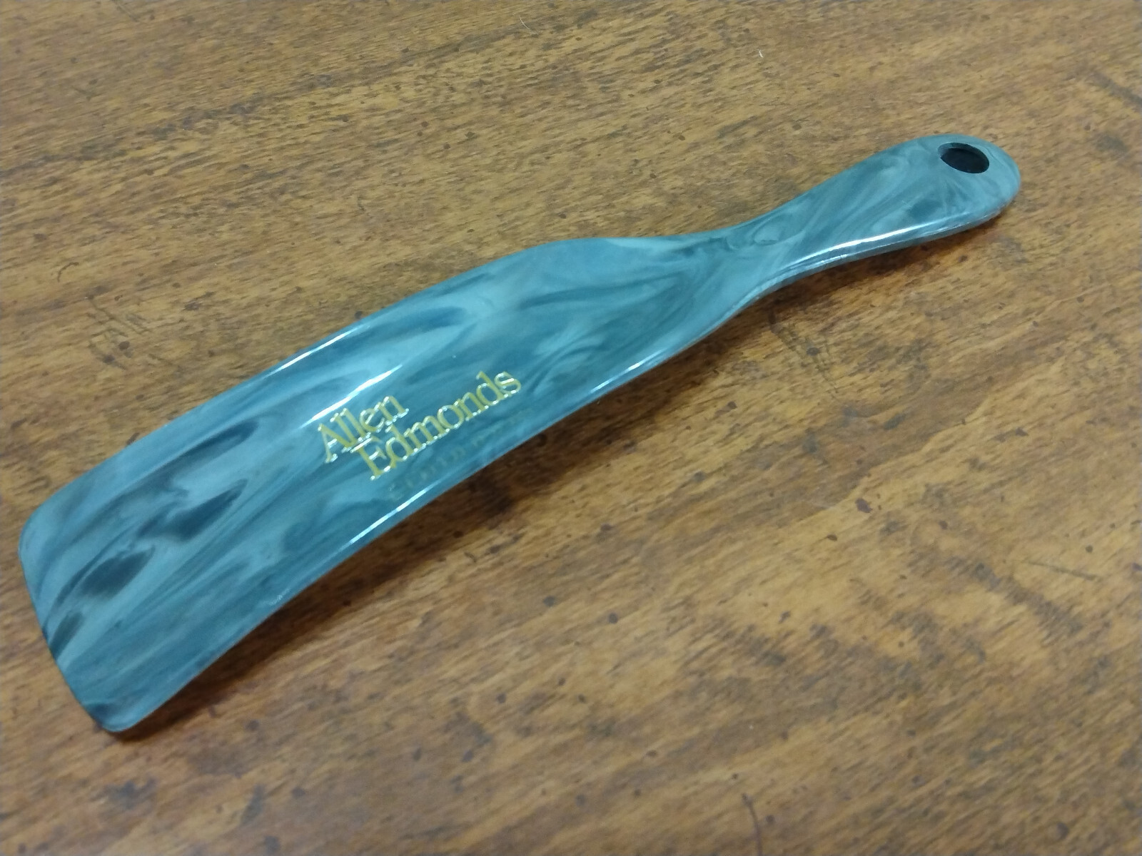 Allen Edmonds Plastic Shoe Horn Grey Marble Swirl 7" Long