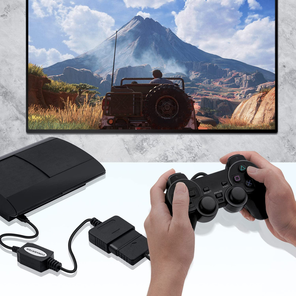 PS2 to USB Adapter Converter for PS2 Guitar Controller to PC/PS3 Controller