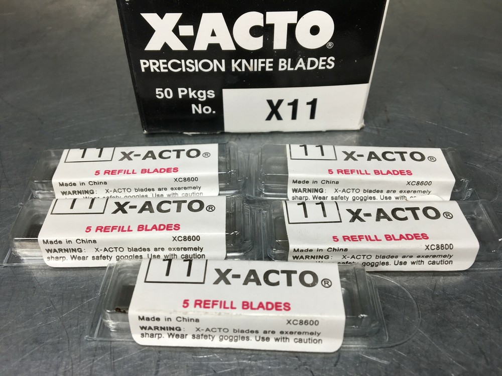 (250 pcs) X-Acto X11 Fine Point Blade Refill #11 BLD