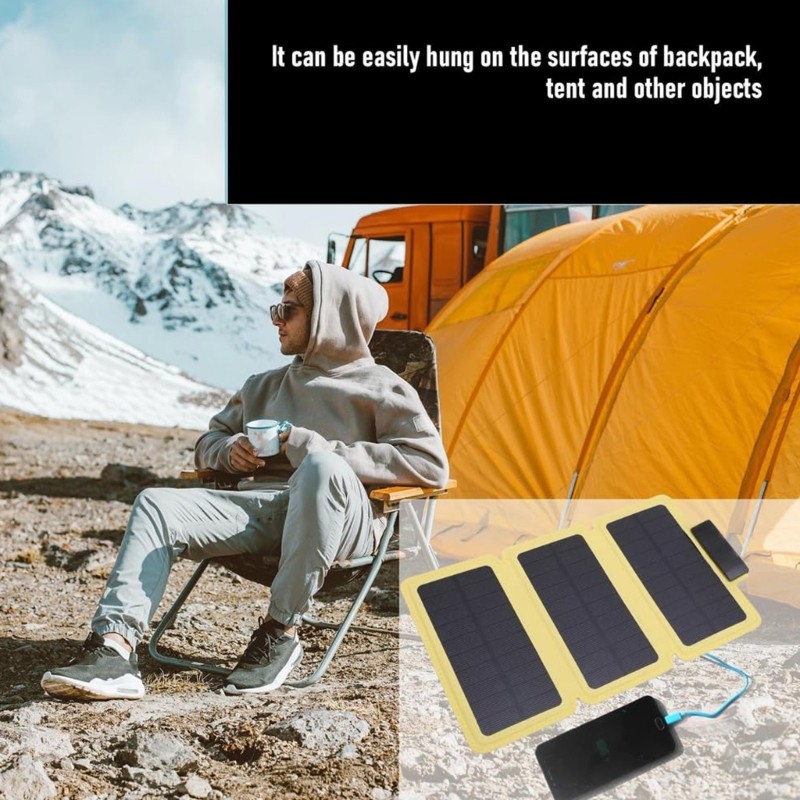 Foldable Solar Charging Panel Portable for Camping Hiking Electronic Device