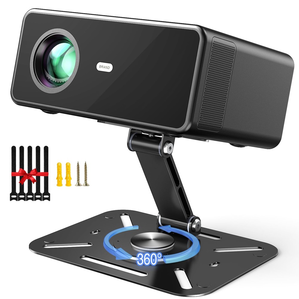 Desktop Projector Stand Table Mount Adjustable Angle 1/4 Screw 360 Holder